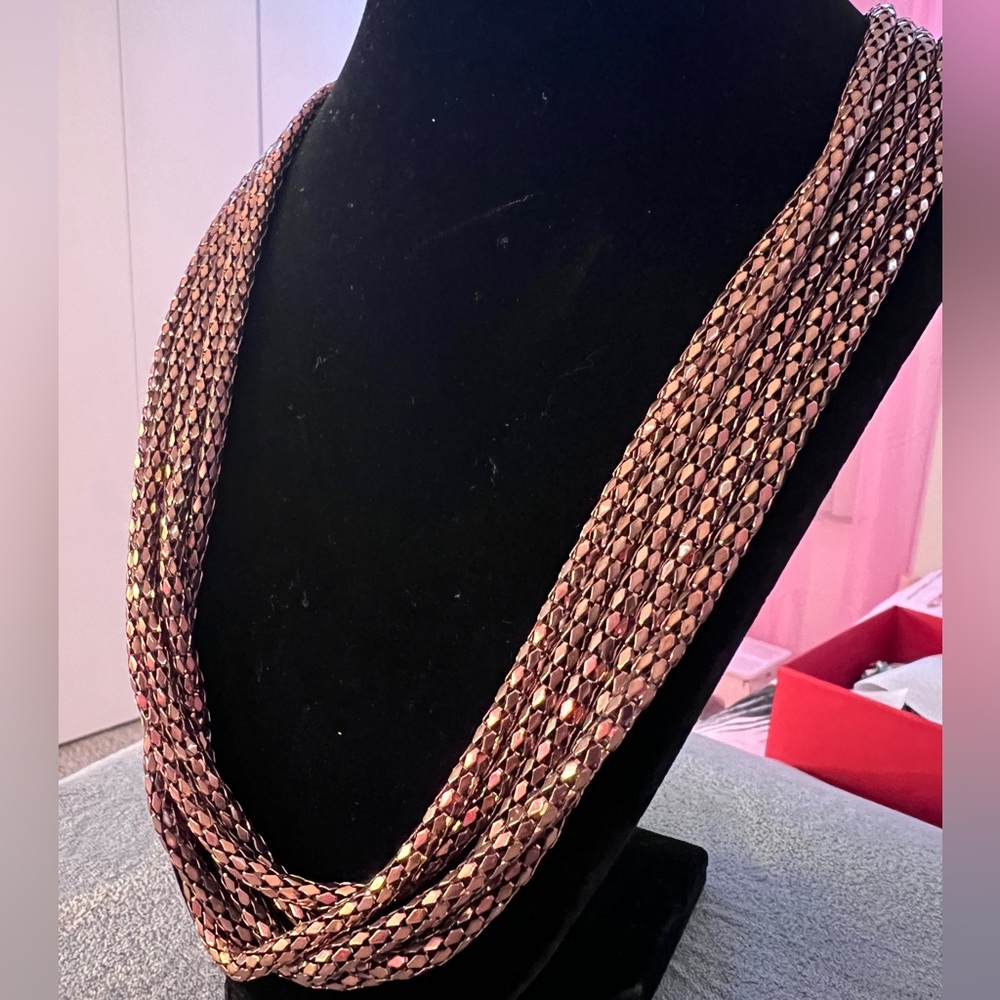 Elegant Pink Multi-Strand Necklace